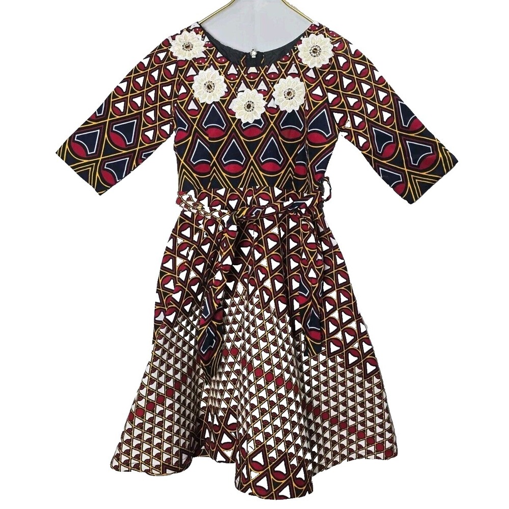 Handmade Girls African Geometric 12-14 Years